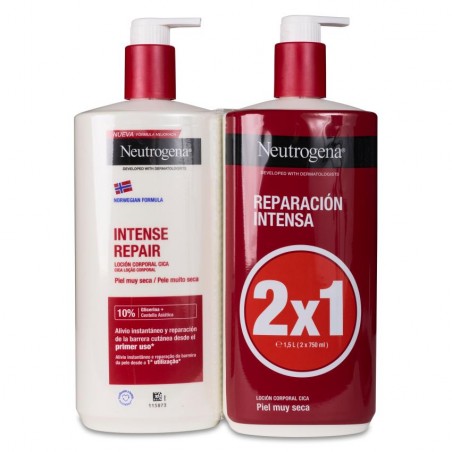 Comprar neutrogena loción corporal reparación intensa 2x750ml al mejor precio en Pharmazon, tu farmacia online Comprar neutrogena loción corporal reparación intensa 2x750ml