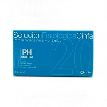 Comprar cinfa higiene oftalmica suero fisiologico 20 und al mejor precio en Pharmazon, tu farmacia online Comprar cinfa higiene oftalmica suero fisiologico 20 und